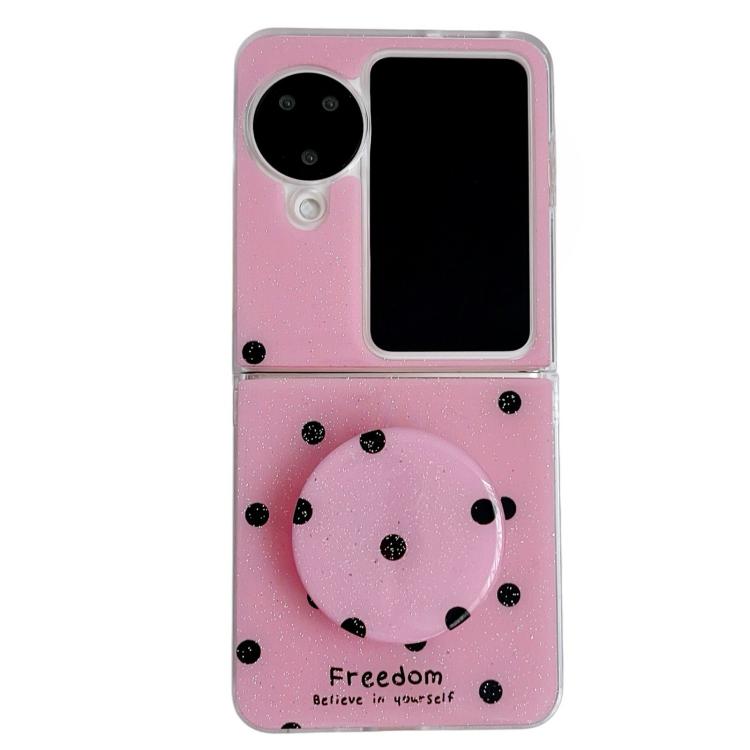 Glitter Powder Dots Pattern Phone Case with Holder