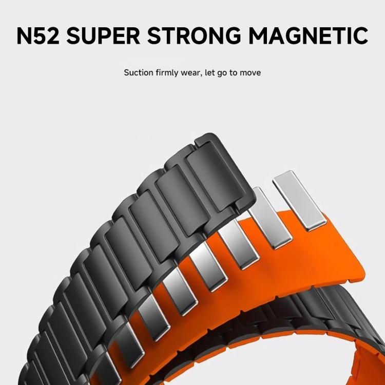 Tri-beads Magnetic Silicone Watch Band, 18mm, 20mm, 22mm