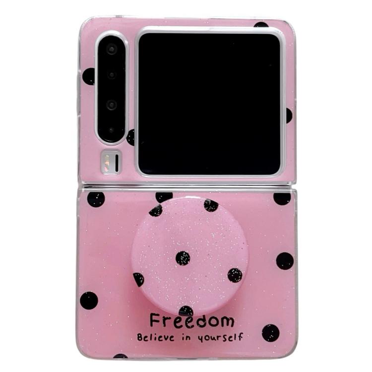Glitter Powder Dots Pattern Phone Case with Holder