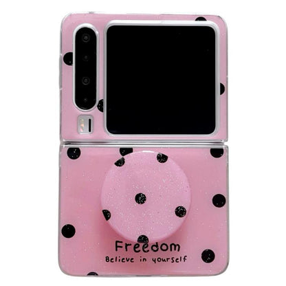 Glitter Powder Dots Pattern Phone Case with Holder