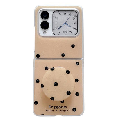 Glitter Powder Dots Pattern Phone Case with Holder