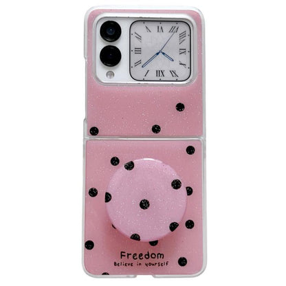 Glitter Powder Dots Pattern Phone Case with Holder
