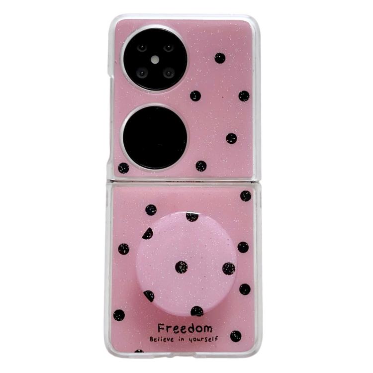 Glitter Powder Dots Pattern Phone Case with Holder