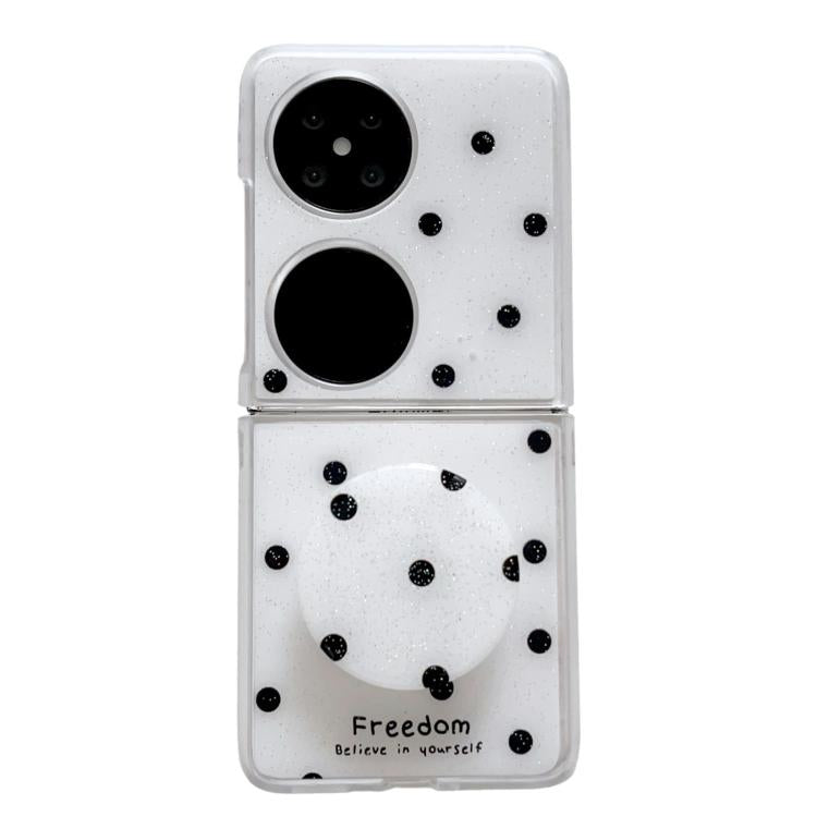 Glitter Powder Dots Pattern Phone Case with Holder