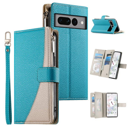 Stitching Multi-card Zipper Wallet Leather Phone Case with Short Strap, For Google Pixel 11 Pro XL, For Google Pixel 11 / Pixel 11 Pro, For Google Pixel 10a, For Google Pixel 9 Pro XL / Pixel 10 Pro XL, For Google Pixel 9 / 9 Pro / 10 / 10 Pro         ...