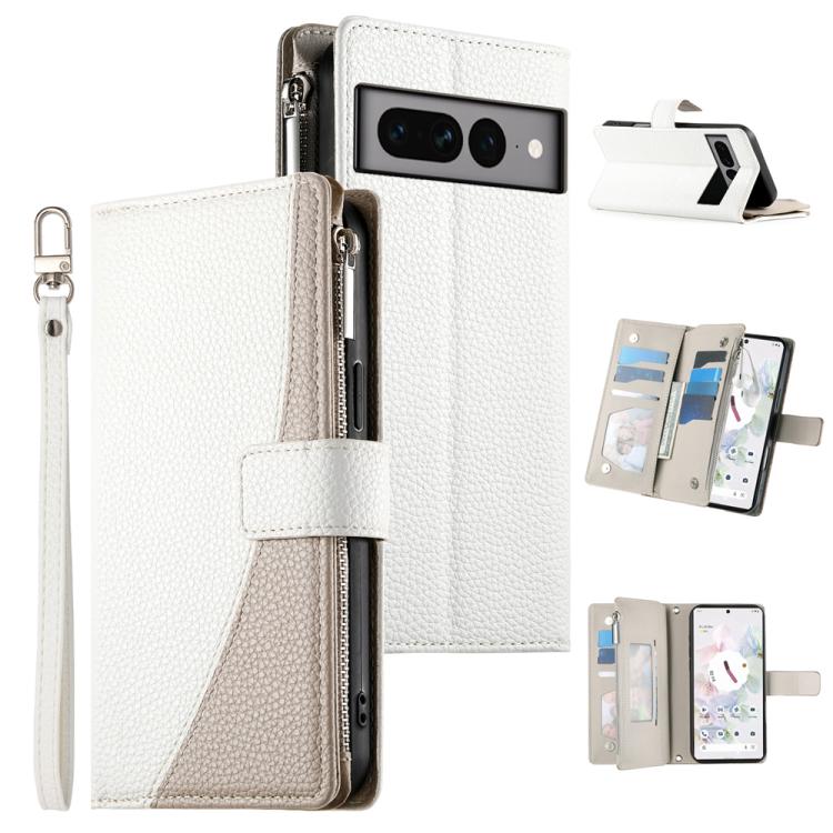 Stitching Multi-card Zipper Wallet Leather Phone Case with Short Strap, For Google Pixel 11 Pro XL, For Google Pixel 11 / Pixel 11 Pro, For Google Pixel 10a, For Google Pixel 9 Pro XL / Pixel 10 Pro XL, For Google Pixel 9 / 9 Pro / 10 / 10 Pro         ...