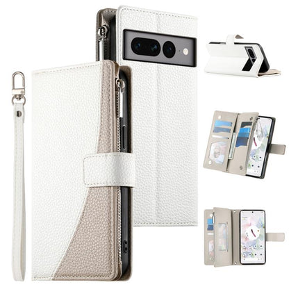 Stitching Multi-card Zipper Wallet Leather Phone Case with Short Strap, For Google Pixel 11 Pro XL, For Google Pixel 11 / Pixel 11 Pro, For Google Pixel 10a, For Google Pixel 9 Pro XL / Pixel 10 Pro XL, For Google Pixel 9 / 9 Pro / 10 / 10 Pro         ...