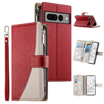 Stitching Multi-card Zipper Wallet Leather Phone Case with Short Strap, For Google Pixel 11 Pro XL, For Google Pixel 11 / Pixel 11 Pro, For Google Pixel 10a, For Google Pixel 9 Pro XL / Pixel 10 Pro XL, For Google Pixel 9 / 9 Pro / 10 / 10 Pro         ...