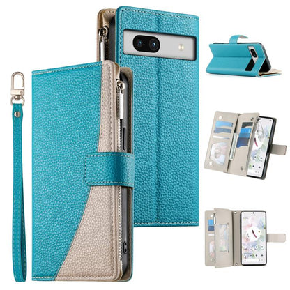 Stitching Multi-card Zipper Wallet Leather Phone Case with Short Strap, For Google Pixel 11 Pro XL, For Google Pixel 11 / Pixel 11 Pro, For Google Pixel 10a, For Google Pixel 9 Pro XL / Pixel 10 Pro XL, For Google Pixel 9 / 9 Pro / 10 / 10 Pro         ...