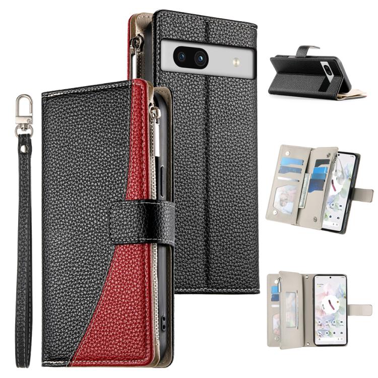 Stitching Multi-card Zipper Wallet Leather Phone Case with Short Strap, For Google Pixel 11 Pro XL, For Google Pixel 11 / Pixel 11 Pro, For Google Pixel 10a, For Google Pixel 9 Pro XL / Pixel 10 Pro XL, For Google Pixel 9 / 9 Pro / 10 / 10 Pro         ...