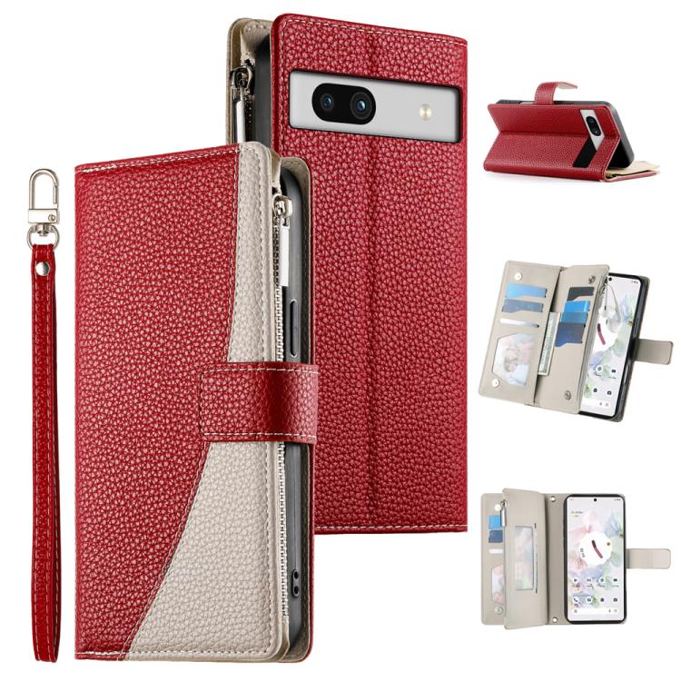 Stitching Multi-card Zipper Wallet Leather Phone Case with Short Strap, For Google Pixel 11 Pro XL, For Google Pixel 11 / Pixel 11 Pro, For Google Pixel 10a, For Google Pixel 9 Pro XL / Pixel 10 Pro XL, For Google Pixel 9 / 9 Pro / 10 / 10 Pro         ...
