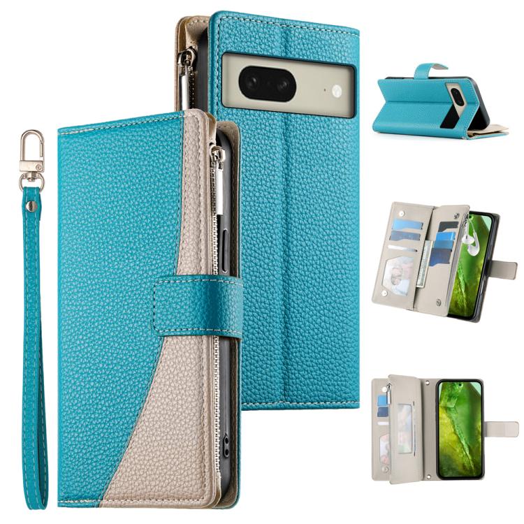 Stitching Multi-card Zipper Wallet Leather Phone Case with Short Strap, For Google Pixel 11 Pro XL, For Google Pixel 11 / Pixel 11 Pro, For Google Pixel 10a, For Google Pixel 9 Pro XL / Pixel 10 Pro XL, For Google Pixel 9 / 9 Pro / 10 / 10 Pro         ...