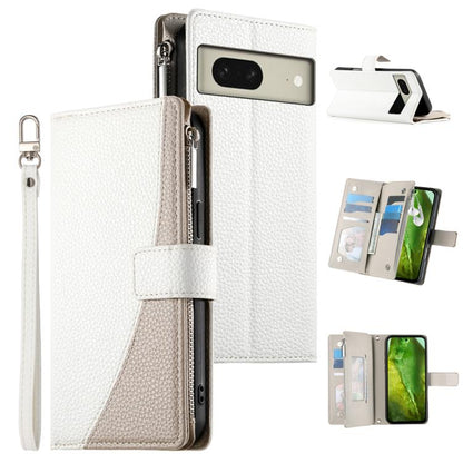 Stitching Multi-card Zipper Wallet Leather Phone Case with Short Strap, For Google Pixel 11 Pro XL, For Google Pixel 11 / Pixel 11 Pro, For Google Pixel 10a, For Google Pixel 9 Pro XL / Pixel 10 Pro XL, For Google Pixel 9 / 9 Pro / 10 / 10 Pro         ...
