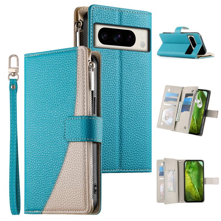 Stitching Multi-card Zipper Wallet Leather Phone Case with Short Strap, For Google Pixel 11 Pro XL, For Google Pixel 11 / Pixel 11 Pro, For Google Pixel 10a, For Google Pixel 9 Pro XL / Pixel 10 Pro XL, For Google Pixel 9 / 9 Pro / 10 / 10 Pro         ...
