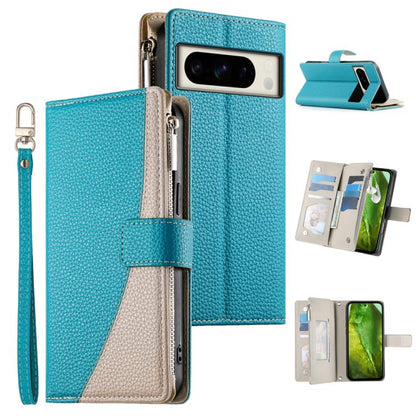 Stitching Multi-card Zipper Wallet Leather Phone Case with Short Strap, For Google Pixel 11 Pro XL, For Google Pixel 11 / Pixel 11 Pro, For Google Pixel 10a, For Google Pixel 9 Pro XL / Pixel 10 Pro XL, For Google Pixel 9 / 9 Pro / 10 / 10 Pro         ...