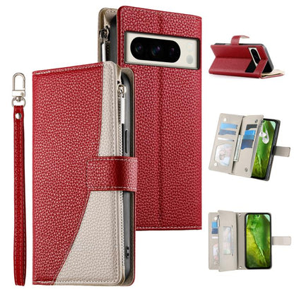 Stitching Multi-card Zipper Wallet Leather Phone Case with Short Strap, For Google Pixel 11 Pro XL, For Google Pixel 11 / Pixel 11 Pro, For Google Pixel 10a, For Google Pixel 9 Pro XL / Pixel 10 Pro XL, For Google Pixel 9 / 9 Pro / 10 / 10 Pro         ...