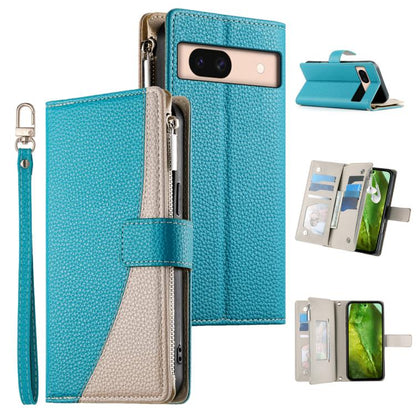 Stitching Multi-card Zipper Wallet Leather Phone Case with Short Strap, For Google Pixel 11 Pro XL, For Google Pixel 11 / Pixel 11 Pro, For Google Pixel 10a, For Google Pixel 9 Pro XL / Pixel 10 Pro XL, For Google Pixel 9 / 9 Pro / 10 / 10 Pro         ...