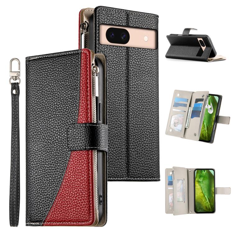Stitching Multi-card Zipper Wallet Leather Phone Case with Short Strap, For Google Pixel 11 Pro XL, For Google Pixel 11 / Pixel 11 Pro, For Google Pixel 10a, For Google Pixel 9 Pro XL / Pixel 10 Pro XL, For Google Pixel 9 / 9 Pro / 10 / 10 Pro         ...