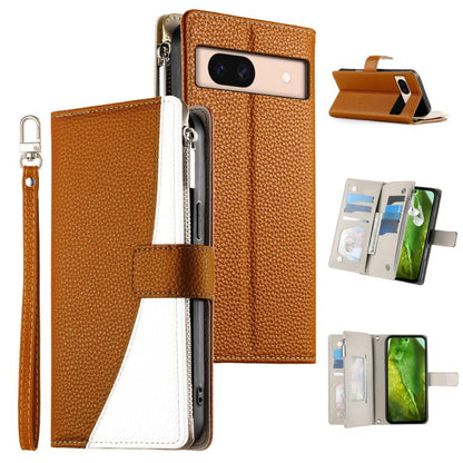 Stitching Multi-card Zipper Wallet Leather Phone Case with Short Strap, For Google Pixel 11 Pro XL, For Google Pixel 11 / Pixel 11 Pro, For Google Pixel 10a, For Google Pixel 9 Pro XL / Pixel 10 Pro XL, For Google Pixel 9 / 9 Pro / 10 / 10 Pro         ...