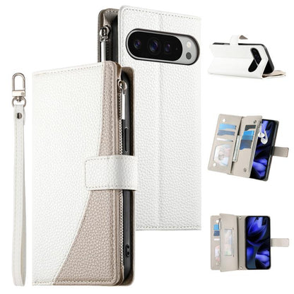 Stitching Multi-card Zipper Wallet Leather Phone Case with Short Strap, For Google Pixel 11 Pro XL, For Google Pixel 11 / Pixel 11 Pro, For Google Pixel 10a, For Google Pixel 9 Pro XL / Pixel 10 Pro XL, For Google Pixel 9 / 9 Pro / 10 / 10 Pro         ...