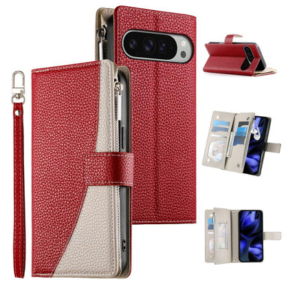 Stitching Multi-card Zipper Wallet Leather Phone Case with Short Strap, For Google Pixel 11 Pro XL, For Google Pixel 11 / Pixel 11 Pro, For Google Pixel 10a, For Google Pixel 9 Pro XL / Pixel 10 Pro XL, For Google Pixel 9 / 9 Pro / 10 / 10 Pro         ...