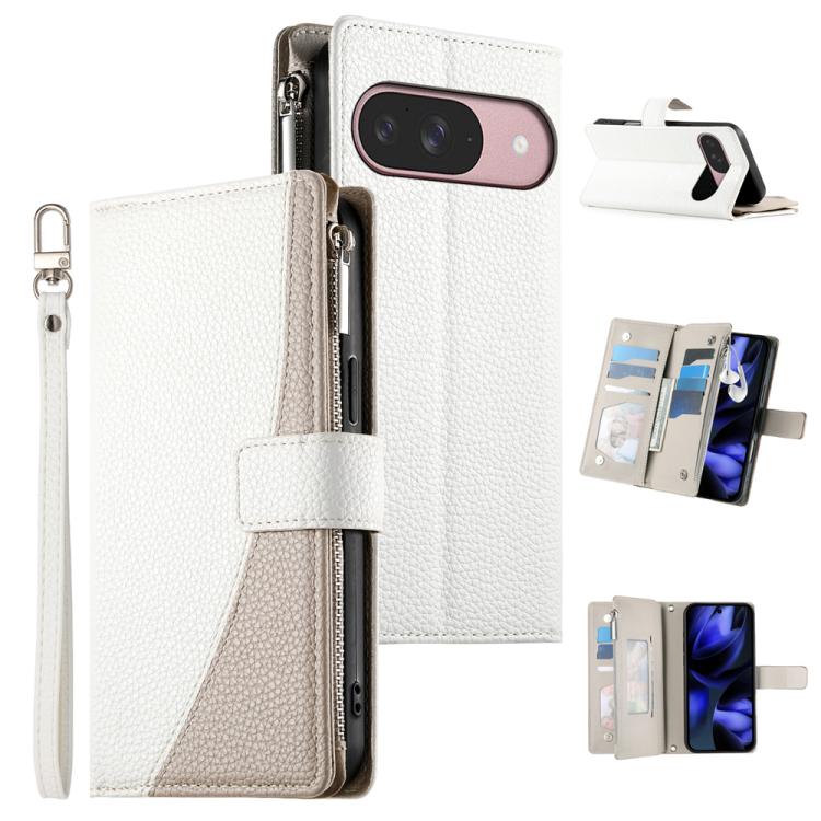 Stitching Multi-card Zipper Wallet Leather Phone Case with Short Strap, For Google Pixel 11 Pro XL, For Google Pixel 11 / Pixel 11 Pro, For Google Pixel 10a, For Google Pixel 9 Pro XL / Pixel 10 Pro XL, For Google Pixel 9 / 9 Pro / 10 / 10 Pro         ...