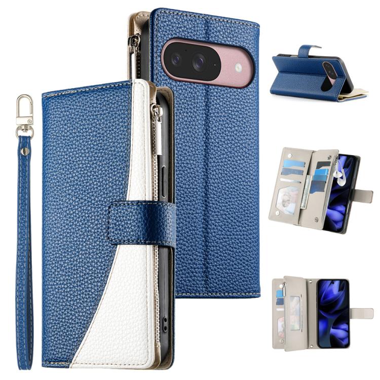 Stitching Multi-card Zipper Wallet Leather Phone Case with Short Strap, For Google Pixel 11 Pro XL, For Google Pixel 11 / Pixel 11 Pro, For Google Pixel 10a, For Google Pixel 9 Pro XL / Pixel 10 Pro XL, For Google Pixel 9 / 9 Pro / 10 / 10 Pro         ...