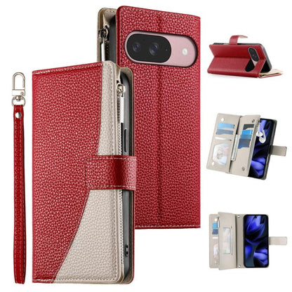 Stitching Multi-card Zipper Wallet Leather Phone Case with Short Strap, For Google Pixel 11 Pro XL, For Google Pixel 11 / Pixel 11 Pro, For Google Pixel 10a, For Google Pixel 9 Pro XL / Pixel 10 Pro XL, For Google Pixel 9 / 9 Pro / 10 / 10 Pro         ...