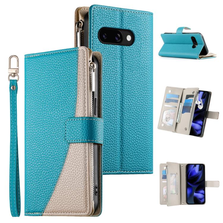 Stitching Multi-card Zipper Wallet Leather Phone Case with Short Strap, For Google Pixel 11 Pro XL, For Google Pixel 11 / Pixel 11 Pro, For Google Pixel 10a, For Google Pixel 9 Pro XL / Pixel 10 Pro XL, For Google Pixel 9 / 9 Pro / 10 / 10 Pro         ...