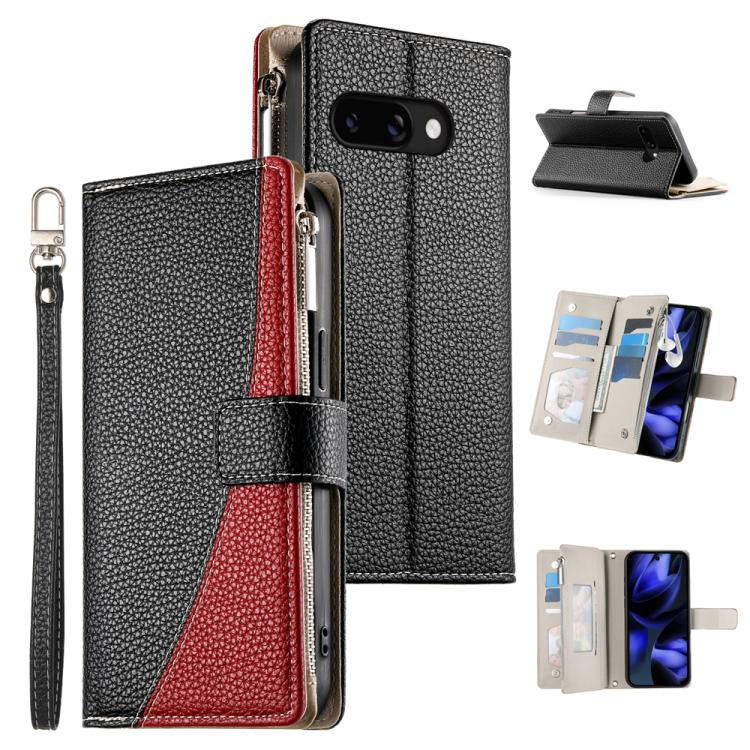 Stitching Multi-card Zipper Wallet Leather Phone Case with Short Strap, For Google Pixel 11 Pro XL, For Google Pixel 11 / Pixel 11 Pro, For Google Pixel 10a, For Google Pixel 9 Pro XL / Pixel 10 Pro XL, For Google Pixel 9 / 9 Pro / 10 / 10 Pro         ...