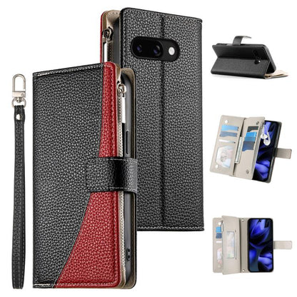 Stitching Multi-card Zipper Wallet Leather Phone Case with Short Strap, For Google Pixel 11 Pro XL, For Google Pixel 11 / Pixel 11 Pro, For Google Pixel 10a, For Google Pixel 9 Pro XL / Pixel 10 Pro XL, For Google Pixel 9 / 9 Pro / 10 / 10 Pro         ...