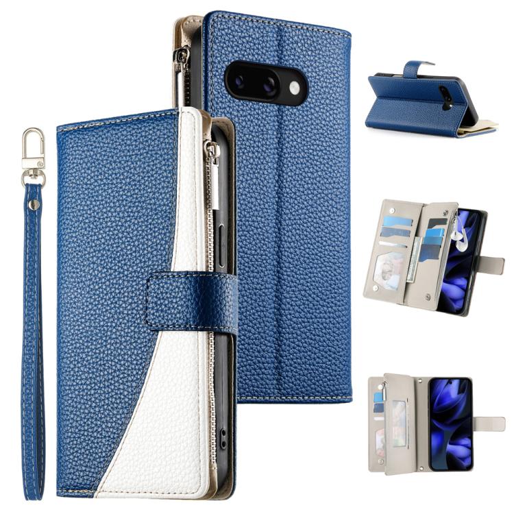 Stitching Multi-card Zipper Wallet Leather Phone Case with Short Strap, For Google Pixel 11 Pro XL, For Google Pixel 11 / Pixel 11 Pro, For Google Pixel 10a, For Google Pixel 9 Pro XL / Pixel 10 Pro XL, For Google Pixel 9 / 9 Pro / 10 / 10 Pro         ...