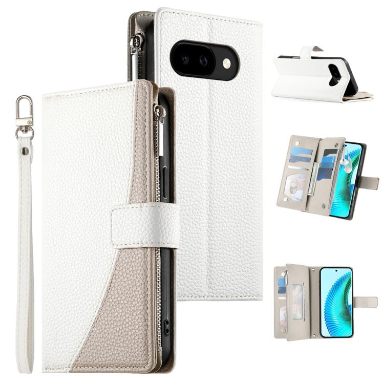 Stitching Multi-card Zipper Wallet Leather Phone Case with Short Strap, For Google Pixel 11 Pro XL, For Google Pixel 11 / Pixel 11 Pro, For Google Pixel 10a, For Google Pixel 9 Pro XL / Pixel 10 Pro XL, For Google Pixel 9 / 9 Pro / 10 / 10 Pro         ...