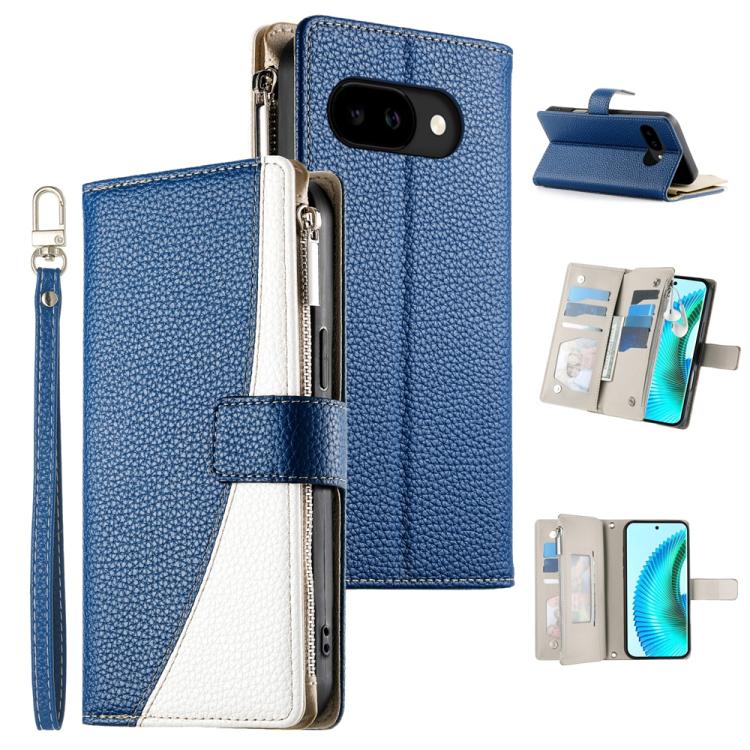Stitching Multi-card Zipper Wallet Leather Phone Case with Short Strap, For Google Pixel 11 Pro XL, For Google Pixel 11 / Pixel 11 Pro, For Google Pixel 10a, For Google Pixel 9 Pro XL / Pixel 10 Pro XL, For Google Pixel 9 / 9 Pro / 10 / 10 Pro         ...