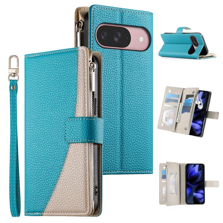 Stitching Multi-card Zipper Wallet Leather Phone Case with Short Strap, For Google Pixel 11 Pro XL, For Google Pixel 11 / Pixel 11 Pro, For Google Pixel 10a, For Google Pixel 9 Pro XL / Pixel 10 Pro XL, For Google Pixel 9 / 9 Pro / 10 / 10 Pro         ...