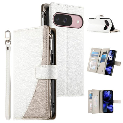 Stitching Multi-card Zipper Wallet Leather Phone Case with Short Strap, For Google Pixel 11 Pro XL, For Google Pixel 11 / Pixel 11 Pro, For Google Pixel 10a, For Google Pixel 9 Pro XL / Pixel 10 Pro XL, For Google Pixel 9 / 9 Pro / 10 / 10 Pro         ...