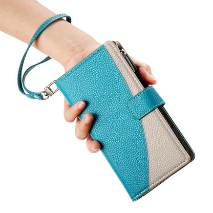 Stitching Multi-card Zipper Wallet Leather Phone Case with Short Strap, For Google Pixel 11 Pro XL, For Google Pixel 11 / Pixel 11 Pro, For Google Pixel 10a, For Google Pixel 9 Pro XL / Pixel 10 Pro XL, For Google Pixel 9 / 9 Pro / 10 / 10 Pro         ...