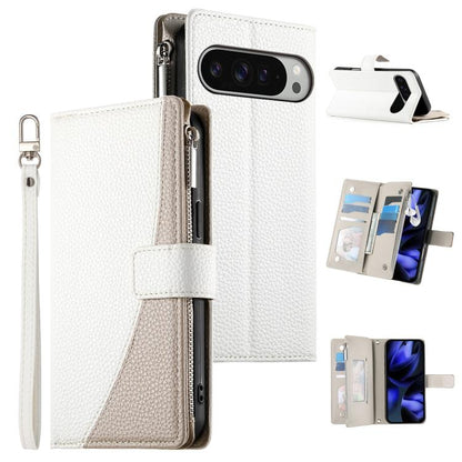 Stitching Multi-card Zipper Wallet Leather Phone Case with Short Strap, For Google Pixel 11 Pro XL, For Google Pixel 11 / Pixel 11 Pro, For Google Pixel 10a, For Google Pixel 9 Pro XL / Pixel 10 Pro XL, For Google Pixel 9 / 9 Pro / 10 / 10 Pro         ...