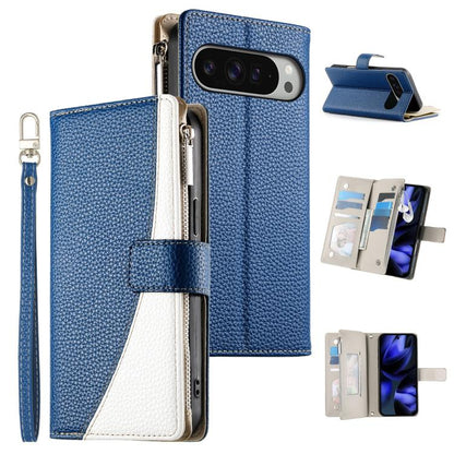 Stitching Multi-card Zipper Wallet Leather Phone Case with Short Strap, For Google Pixel 11 Pro XL, For Google Pixel 11 / Pixel 11 Pro, For Google Pixel 10a, For Google Pixel 9 Pro XL / Pixel 10 Pro XL, For Google Pixel 9 / 9 Pro / 10 / 10 Pro         ...