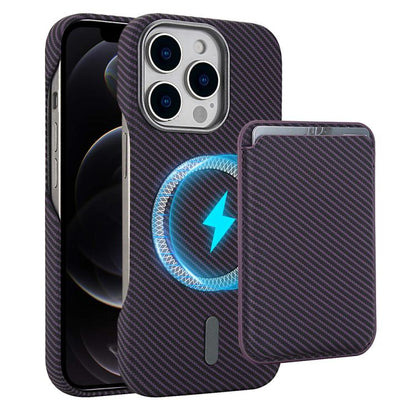 Carbon Fiber MagSafe Magnetic Card Holder Phone Case