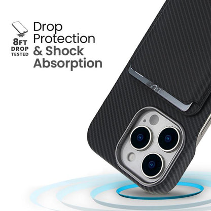 Carbon Fiber MagSafe Magnetic Card Holder Phone Case
