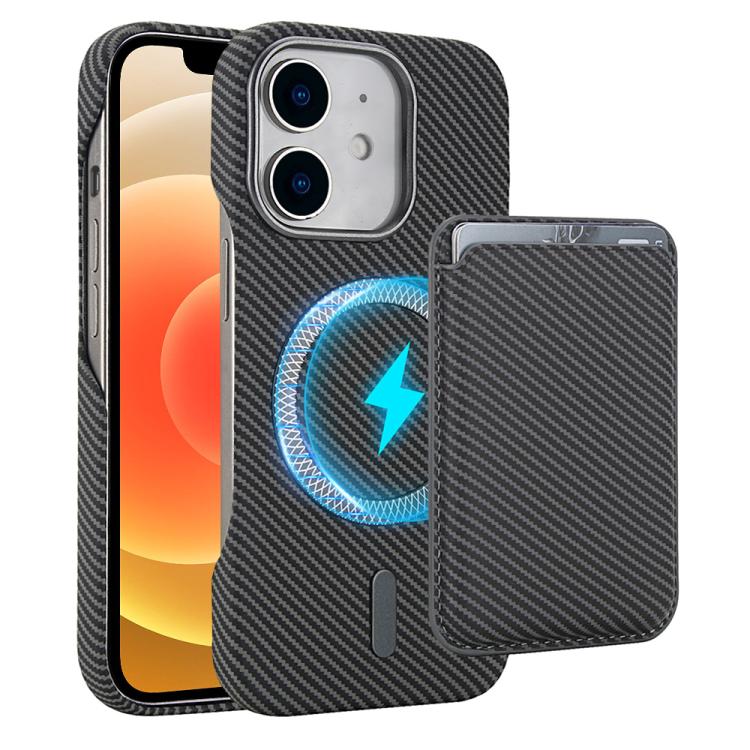 Carbon Fiber MagSafe Magnetic Card Holder Phone Case