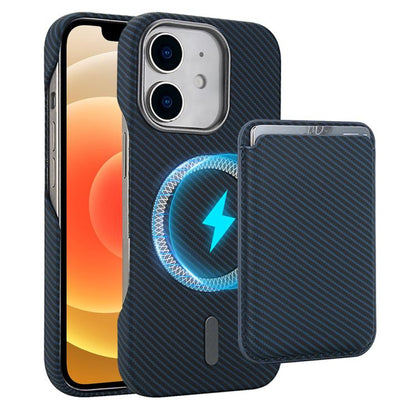 Carbon Fiber MagSafe Magnetic Card Holder Phone Case