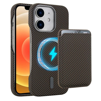Carbon Fiber MagSafe Magnetic Card Holder Phone Case