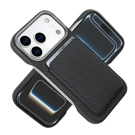 Carbon Fiber MagSafe Magnetic Card Holder Phone Case, For iPhone 18 Pro / 17 Pro, For iPhone 18 Pro Max / 17 Pro Max, For iPhone 17, For iPhone Air, For iPhone 16 Pro Max, iPhone 16 Pro, For iPhone 16 Plus, For iPhone 16, For iPhone 15 Pro Max         ...