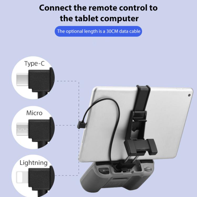 BRDRC Converting Data Cable for DJI Mini 4 Pro / Mavic 3 / Air 2 / Air 2S, 15cm Type-C to Type-C, 15cm Type-C to Android, 15cm Type-C to 8 Pin, 30cm Type-C to Type-C, 30cm Type-C to Android, 30cm Type-C to Android + Holder, 30cm Type-C to 8 Pin + Holder