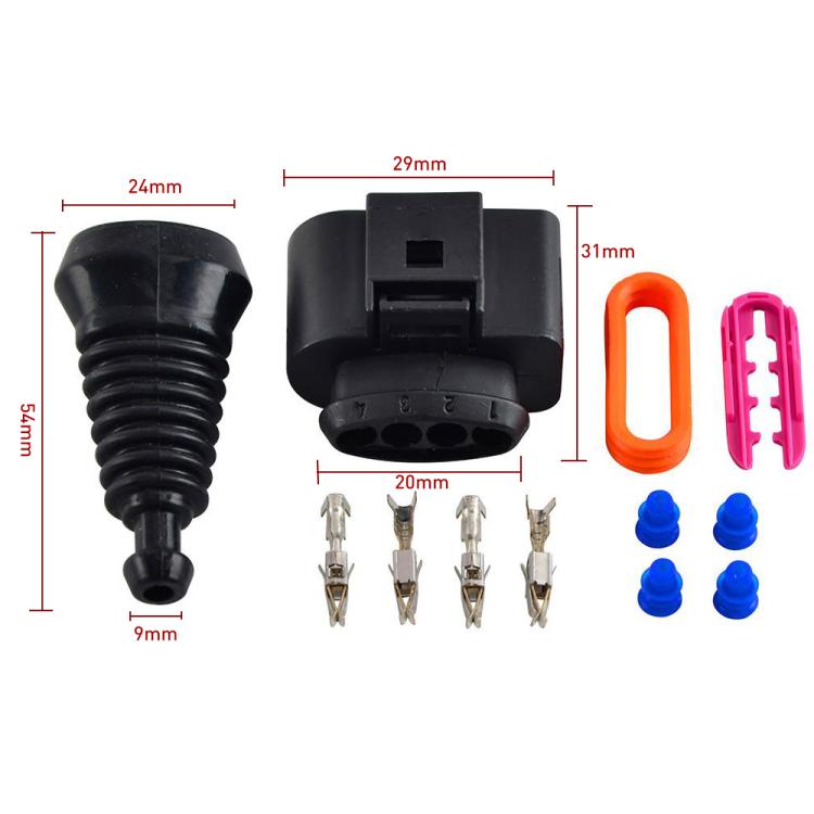 1 Set For Audi A7 3.0T 2016 Car Ignition Coil Connector Repair Kit, Small Size 1J0973704, Small Size