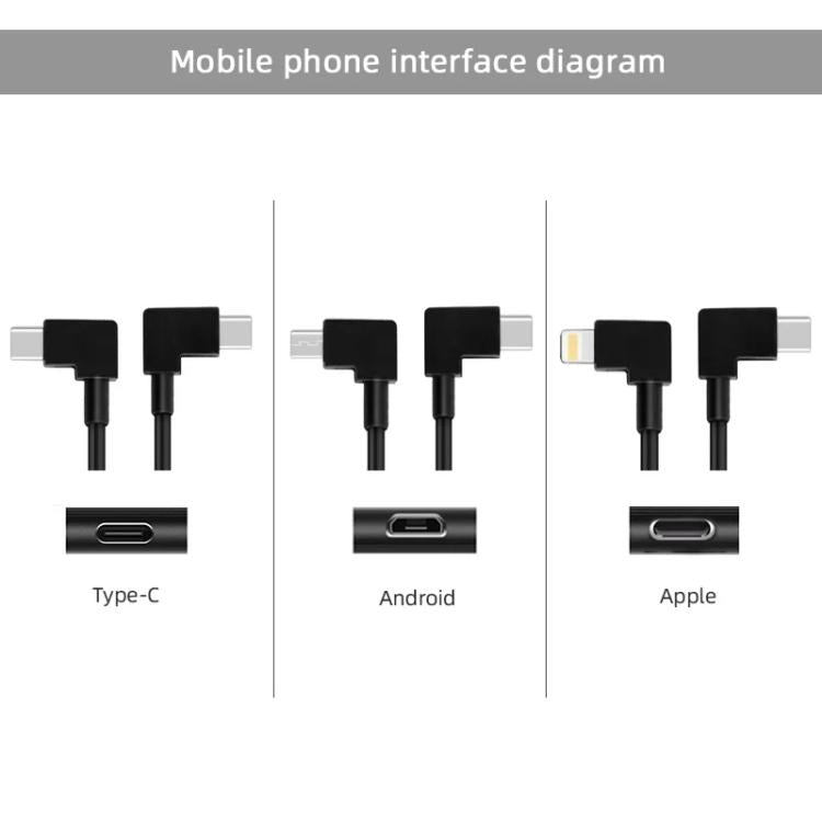 BRDRC Datenkabel für DJI Mavic Air 2 / Air 2S / Mini 2, 30cm Type-C auf Type-C, 30cm Type-C auf Android, 30cm Type-C auf 8 Pin