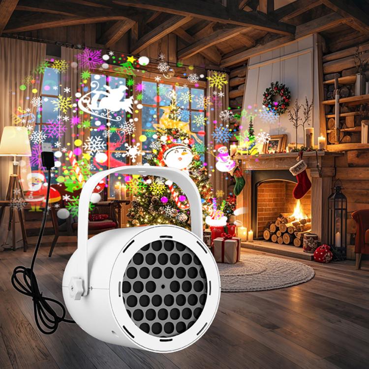 Christmas Projection Lamp Film Pattern Holiday Atmosphere Light, Christmas