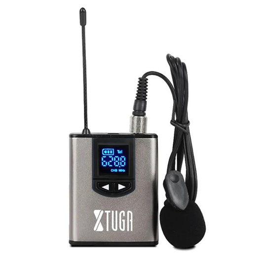 Micrófono inalámbrico de solapa de diadema XTUGA A2 UHF con transmisor de cuerpo, A2